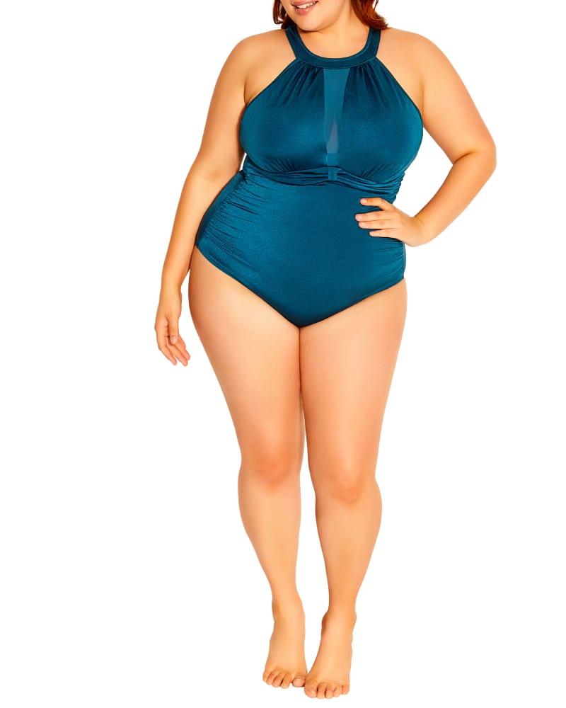 Plus size model wearing Chaya One-Piece by City Chic | Dia&Co | dia_product_style_image_id:201526